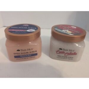 Tree Hut CoCo Colada And Moroccan Rose Shea Sugar Scrub 18 oz Each‎ NEW
